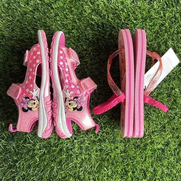 MINNIE MOUSE& PAW PATROL Sandals Flip Flops size 11 toddler lot of 2 - Picture 3 of 8